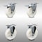 Service Caster 5 Inch SS Nylon Wheel Swivel Top Plate Caster Lock Brake 2 Rigid SCC, 2PK SCC-SSTTL20S514-NYS-2-R-2 - alternate 1